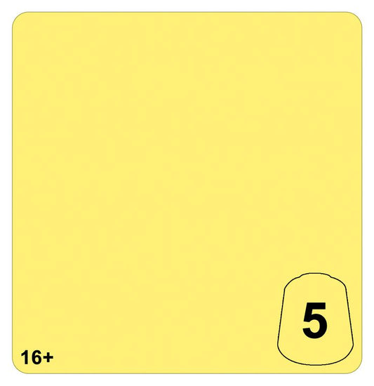 <p><strong>Warhammer Colour Tone Pro: Megaboss Yellow 5 Paint</strong> from Games Workshop is a premium acrylic miniature paint designed for smooth layering, precise highlights, and brilliant yellow finishes. As the lightest shade in the coordinated five-tone Megaboss Yellow range, this vibrant paint is ideal for creating crisp edge highlights on Orruk armor, Ork vehicles, weapons, banners, shields, and detailed battlefield accessories. Its finely formulated pigmentation supports controlled blending, glazin
