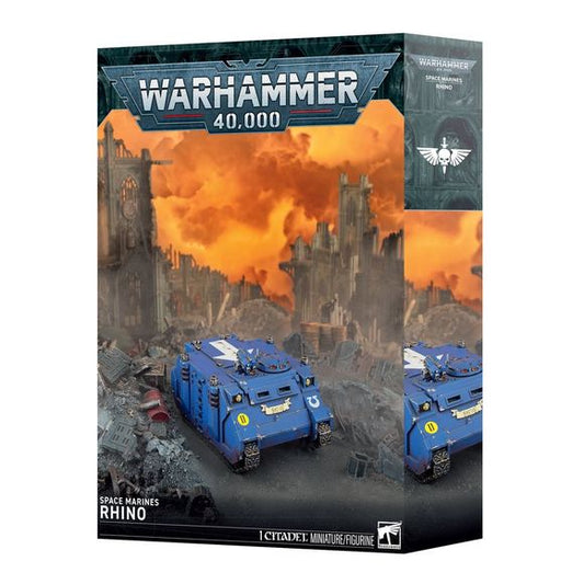 Release Date 10/03/2026
Transport your Space Marines across the battlefield with the Rhino for Warhammer 40,000. This multipart plastic kit builds a durable armored personnel carrier designed to move infantry quickly and safely into key positions. The model features a detailed interior, optional open or closed hatches, crew head choices, and a pintle-mounted storm bolter. A versatile transport option for Intercessors, Infernus Squads, and other Adeptus Astartes units.
Contents:
– 68 plastic components
– 1 S