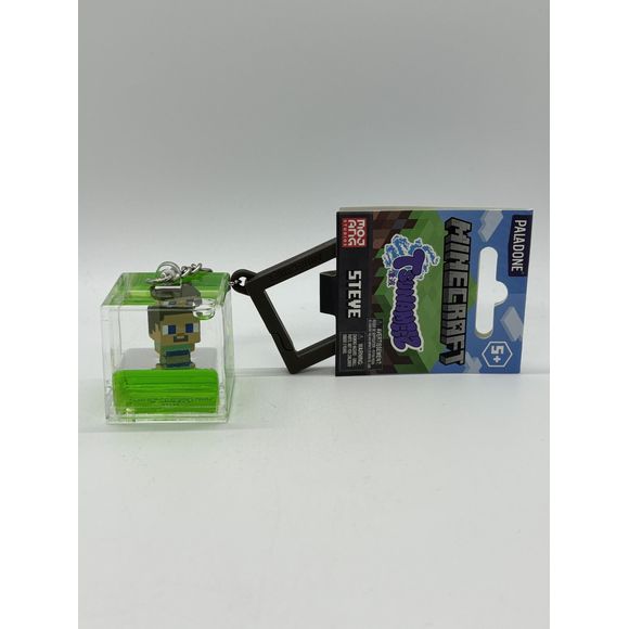 Tsunameez Minecraft Cube Steve Water Keychain Figure | Galactic Toys & Collectibles