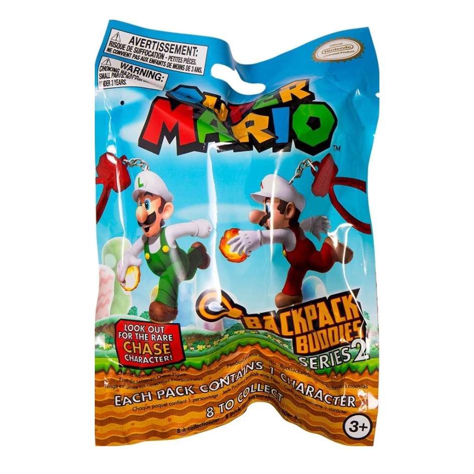 Nintendo Super Mario Backpack Buddies Series 2 Keychain Blind Pack - 1 Random | Galactic Toys & Collectibles