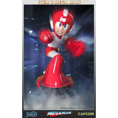 This statue has no edition number, and was a replacement and is in NEW and unopened condition.

In Dr. Wily’s conquest of the earth, he laced the world as well as his fortress with countless traps to try and thwart Mega Man’s progress, including creating wide gaps that would be impossible to pass under normal circumstances. For obstacles like this, Mega Man will deploy the swift hover board known as ‘Item #2’. Riding this rocket propelled craft like a skate board, Item #2 allows Mega Man to traverse these w