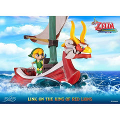This statue is a replacement model and, as such, has no production number or card of authenticity.

First 4 Figures is proud to present Link on The King of Red Lions, characters from The Legend of Zelda: The Wind Waker game.

Wind Waker is an action-adventure game developed and published by Nintendo. The game is set on a group of islands in a vast sea, a first for the series. Aided by allies including a talking boat named King of Red Lions, Link sails the ocean, explores islands and traverses dungeons to ac