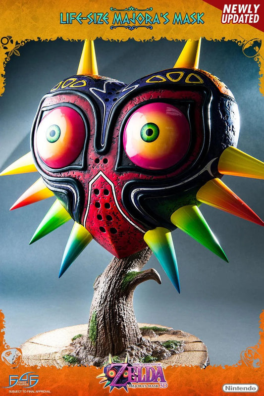 This statue has no edition number, and was a replacement and is in new and unopened condition. 

First 4 Figures is proud to present The Legend of Zelda: Majora's Mask Life Size Replica. Regarded as a darker entry in the Zelda franchise, Majora's Mask is set in Termina, an alternate version of the usual series setting of Hyrule, where the Skull Kid has stolen Majora's Mask, a powerful ancient artifact.

The Majora's Mask Life Size Replica stands at 25 inches tall from the tip of the horn to the base, making