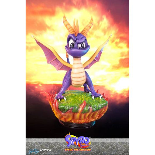 This statue has no edition number, and was a replacement and is in new and unopened condition. 

First 4 Figures is proud to present the highly anticipated Spyro the Dragon statue Regular Edition.

Spyro the Dragon was first introduced in 1998. He's known as a young, energetic purple dragon with huge horns and spikes that resemble a mohawk. Spyro is portrayed as mischievous and curious dragon with little regard for his own safety. Spyro is also known as being stubborn and has a somewhat cocky attitude but h