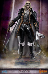 This item is new in box and never displayed.

First 4 Figures is proud to present the highly anticipated Castlevania: Symphony of the Night -  Alucard Exclusive Edition!

Alucard, also known as Adrian Fahrenheit Ţepeş, is the dhampir son of Dracula. Born because of an unnatural bond between Dracula and a human woman named Lisa, Alucard had special powers and was destined to be stronger than any human but not as strong as his father.

Alucard is a superb swordsman and typically wields one handed swords at ti