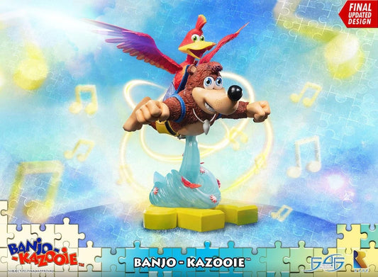 This statue has no edition number, and was a replacement and is in new and unopened condition.

First 4 Figures is proud to present the highly anticipated Banjo-Kazooie statue. 

The game features a lovable bear named Banjo along with his female friend, a large red bird named Kazooie.

Highly detailed base capturing the exact same Jiggy (Jigsaw Puzzle) straight from the original Banjo-Kazooie game.

[Size]: 20 (51cm) height, 18 (46cm) width, 16 (41cm) inches depth.