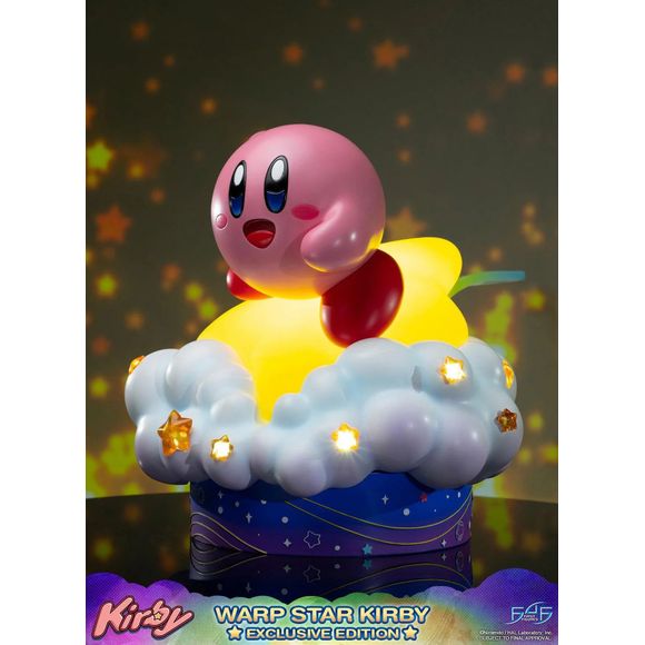 This statue has no edition number, and was a replacement and is in new and unopened condition. [Size]: 12 (30cm) height, 12 (30cm) width, 15 (38cm) inches depth.


Kirby - Warp Star Kirby statue - LED light-up function (Warp Star lights up)