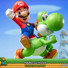 First 4 Figures Super Mario Mario and Yoshi Exclusive Edition 19" Resin Statue