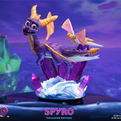 This statue has no edition number, and was a replacement and is in new and unopened condition.

Accompanying Spyro in his journey is Sparx the Dragonfly, his best friend. Without Sparx, Spyro would easily die with one hit from an enemy. 

Spyro™ Reignited – Spyro™ EXCLUSIVE edition comes with the following:-  

Spyro™ Reignited – Spyro™ RESIN statue 
Base with LED function (Always On | Fully Animated) 
Highly detailed base inspired from the theme and style from the game

[Size]: 17.5 (45cm) height, 16 (41cm