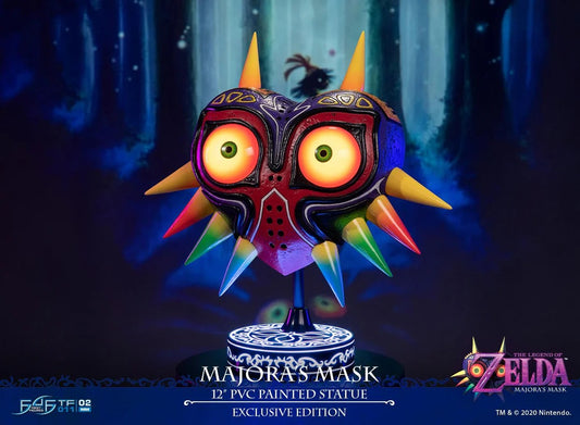 This statue has no edition number, and was a sample and is in new and unopened condition. 

First 4 Figures is proud to introduce their latest PVC collectible, The Legend of Zelda: Majora's Mask – Majora's Mask PVC statue Exclusive Edition!

Similar to the best-selling life-size resin replica, this PVC version also features the same textured details and vibrant colors the mask is known for. Moreover, due to its smaller scale, we are now able to make this piece wall mountable via a slot at the back.

Like th