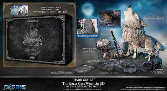 First 4 Figures Dark Souls The Great Grey Wolf Sif SD Definitive Edition PVC Statue