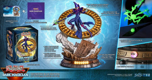 First 4 Figures Yu-Gi-Oh! Dark Magician Definitive Blue Edition Resin PVC Statue