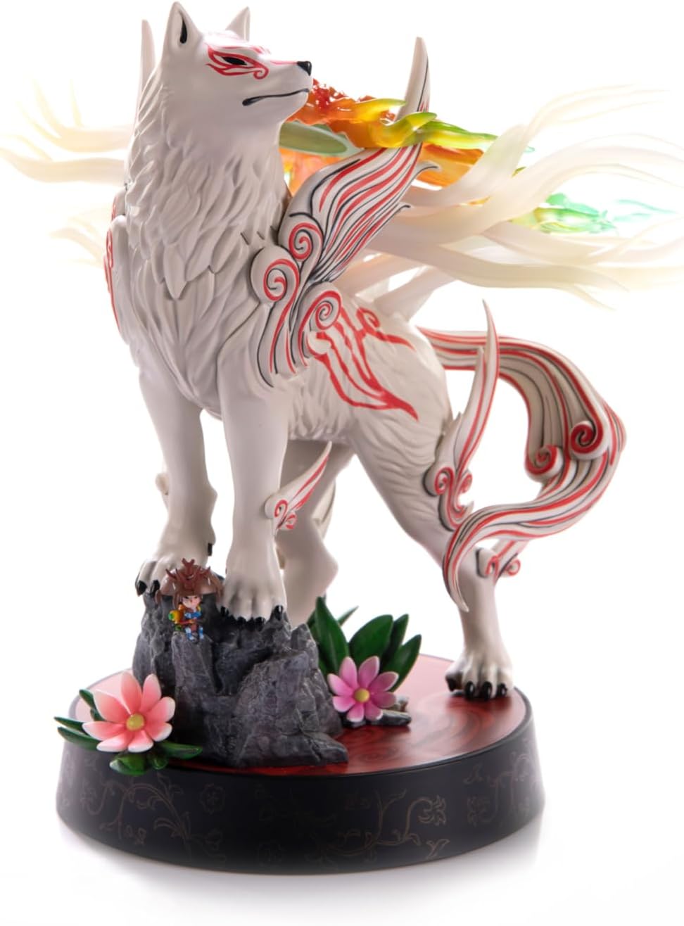 First 4 Figures is proud to introduce their latest PVC collectible, Shiranui PVC.

Shiranui is the hero of Kamiki Village during the events in Nippon one hundred years prior, saving its people from the evil Orochi. He reincarnated into Amaterasu years later after rumors of Orichi's return spread across the land. Shiranui is a silent protagonist, able to communicate through his Celestial Envoy Ishaku. Apart from the 13 Celestial Brush techniques, Shiranui also uses his Divine Instrument, the Solar Flare, to