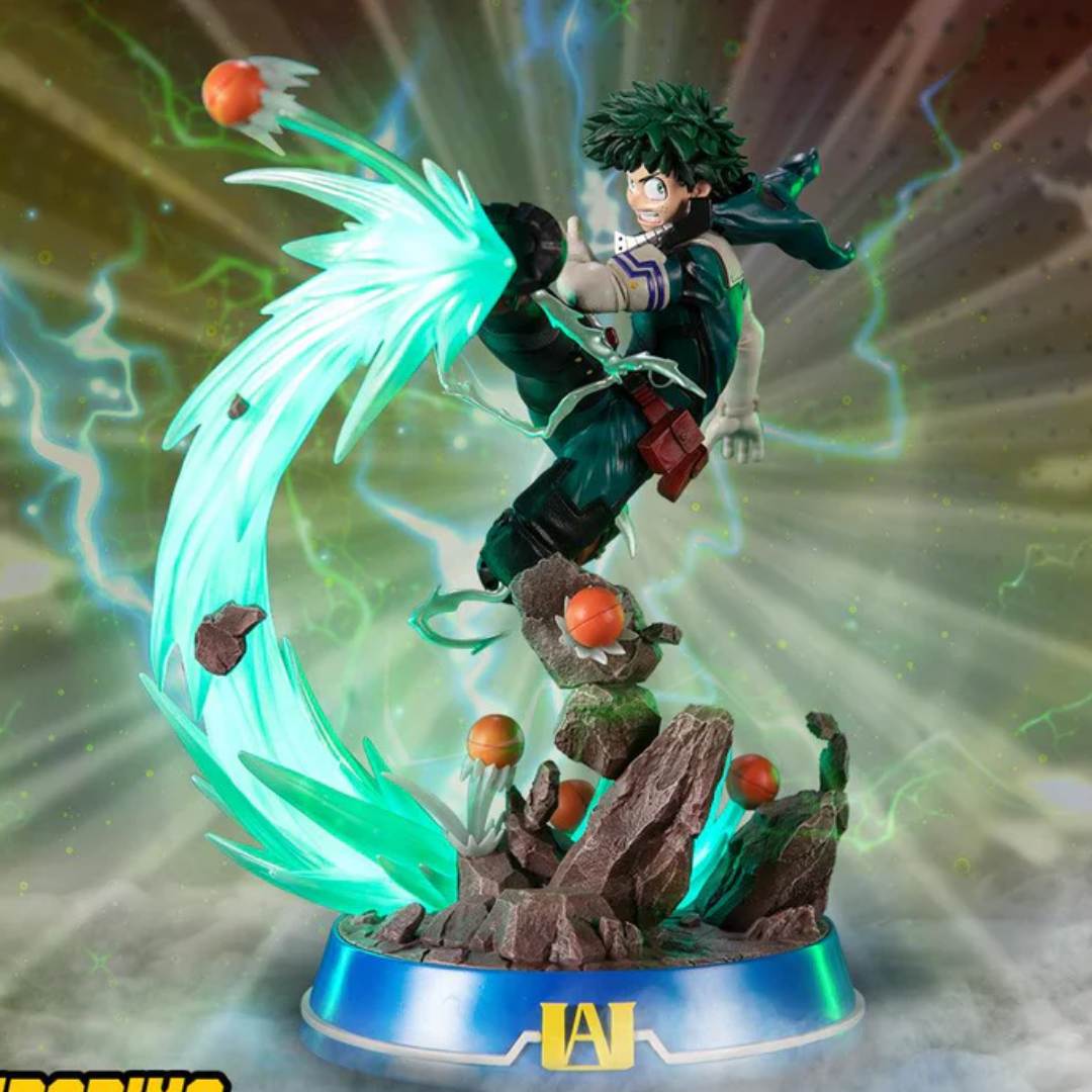 This statue has no edition number, and was a replacement and is in new and unopened condition. 

The statue's concept is inspired by the scene in the anime where Izuku Midoriya saves All Might from a falling rock wall during Class 1-A’s training to develop their ultimate moves. It was a pivotal moment in Midoriya’s quest to becoming a hero because that was when he realized that he doesn't need to emulate everything that All Might did despite inheriting One For All from him. All Might was a puncher, and Mido