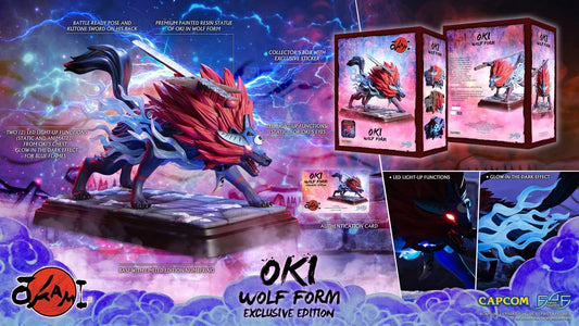 First 4 Figures Okami Oki Wolf Form Exclusive Edition Resin 14" Statue