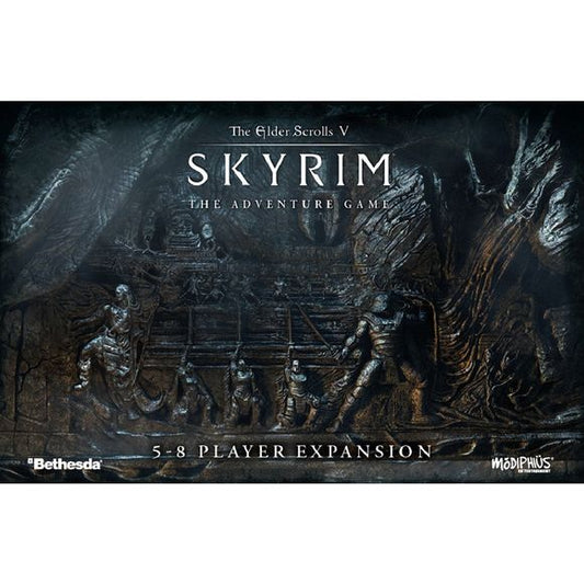 Increase your party size in Free Roam! Bring up to 8 people to the table with this add-on for Skyrim: The Adventure Game. 
This expansion requires The Elder Scrolls; Skyrim: The Adventures Game to play.