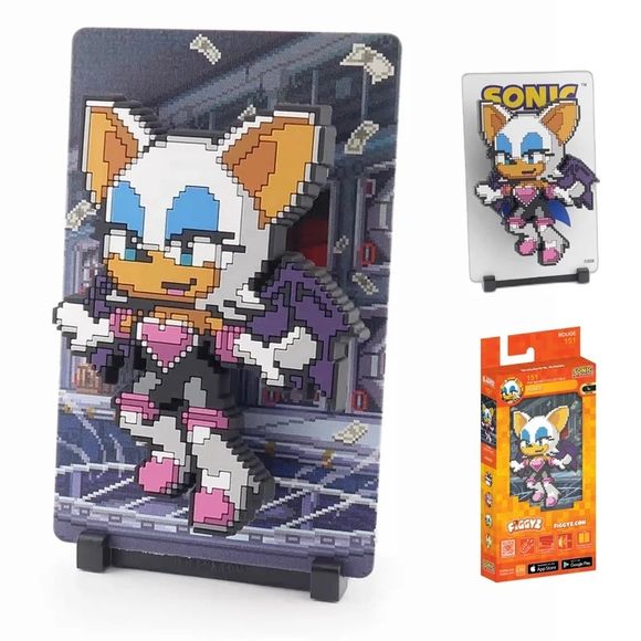 <p><strong>FiGGYZ Sonic the Hedgehog – Rouge the Bat #151</strong> brings the stylish treasure hunter to life in bold magnetic pixel-art form. Featuring a layered 3D pop-out design, reversible metal backdrop, display base, and magnetic mounting system, this collectible offers flexible display options for shelves, desks, walls, refrigerators, and other magnetic surfaces.</p>

<p>Perfect for Sonic the Hedgehog fans, SEGA collectors, retro gaming enthusiasts, and pop culture displays, Rouge the Bat #151 adds a