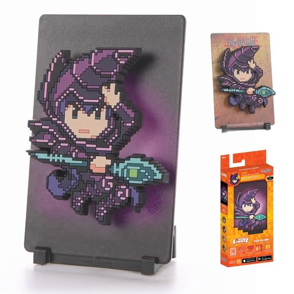 This magician casts powerful spells over his enemies, and has a strong connection to Pharaoh in ancient Egypt.

FiGGYZ are Pop Magnet Collectibles - pixel-art characters that snap magnetically onto display-ready backdrops.

Each one features:

A reversible metal display
Side A: Themed background related to the character
Side B: Classic Background, typically of the franchise
A magnetized figure raised off the surface using MagMounts™ for a 3D pop out feeling
Comes with a display base for shelves and a magnet