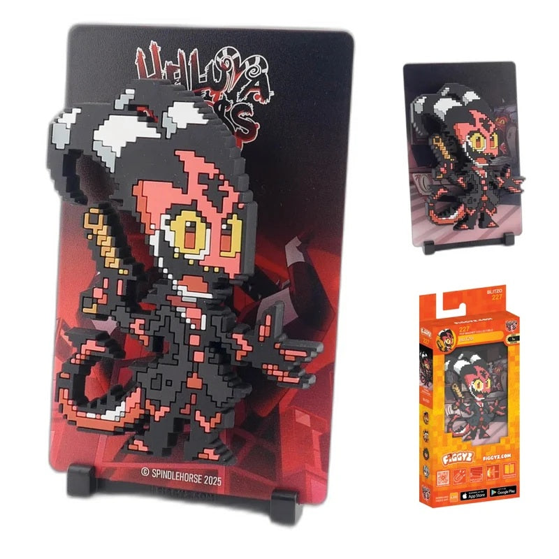 The charismatic, unpredictable boss of I.M.P., always chasing excitement and personal gain.

FiGGYZ are Pop Magnet Collectibles - pixel-art characters that snap magnetically onto display-ready backdrops.

Each one features:

A reversible metal display
Side A: Themed background related to the character
Side B: Classic Background, typically of the franchise
A magnetized figure raised off the surface using MagMounts™ for a 3D pop out feeling
Comes with a display base for shelves and a magnetic sticker for moun