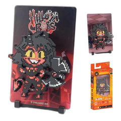 A fierce and upbeat imp assassin for I.M.P., loyal to Moxxie and always ready to jump into the fight.

FiGGYZ are Pop Magnet Collectibles - pixel-art characters that snap magnetically onto display-ready backdrops.

Each one features:

A reversible metal display
Side A: Themed background related to the character
Side B: Classic Background, typically of the franchise
A magnetized figure raised off the surface using MagMounts™ for a 3D pop out feeling
Comes with a display base for shelves and a magnetic sticke