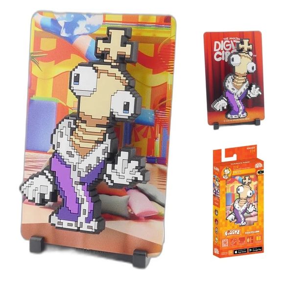 FiGGYZ are Pop Magnet Collectibles - pixel-art characters that snap magnetically onto display-ready backdrops.

Each one features:

A reversible metal display
Side A: Themed background related to the character
Side B: Classic Background, typically of the franchise
A magnetized figure raised off the surface using MagMounts™ for a 3D pop out feeling
Comes with a display base for shelves and a magnetic sticker for mounting on any vertical surface.