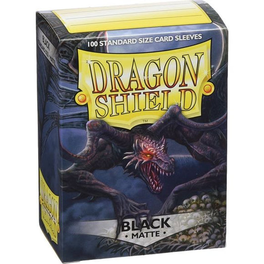 Dragon Shield Matte Black 100 Protective Sleeves | Galactic Toys & Collectibles