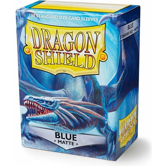 Dragon Shield Matte Blue 100 Protective Sleeves | Galactic Toys & Collectibles