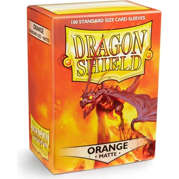 Dragon Shield Matte Orange 100 Protective Sleeves | Galactic Toys & Collectibles