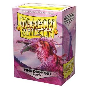 Dragon Shield Matte Pink Diamond 100 Protective Sleeves | Galactic Toys & Collectibles