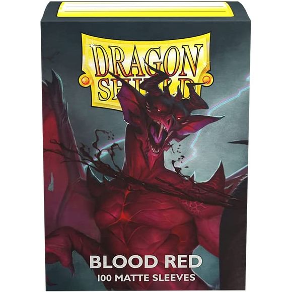 Dragon Shield Matte Blood Red 100 Protective Sleeves | Galactic Toys & Collectibles