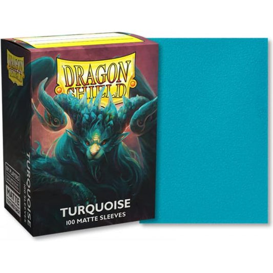 Dragon Shield 100ct Box - Turquoise Matte Sleeves | Galactic Toys & Collectibles