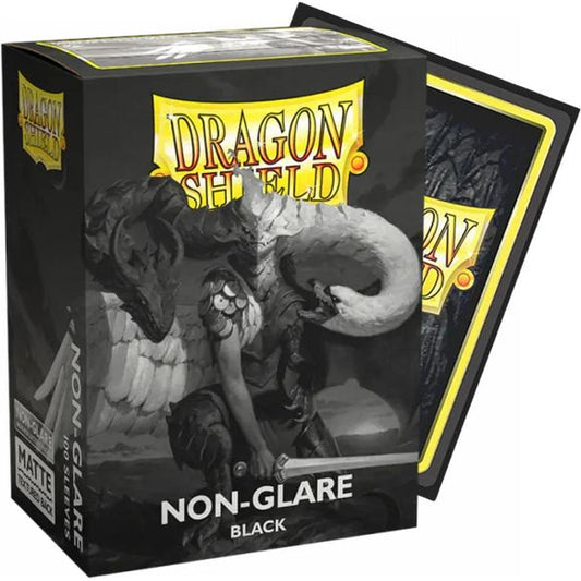 Dragon Shield Dual Matte Non-Glare Black (100ct) Protective Sleeves | Galactic Toys & Collectibles