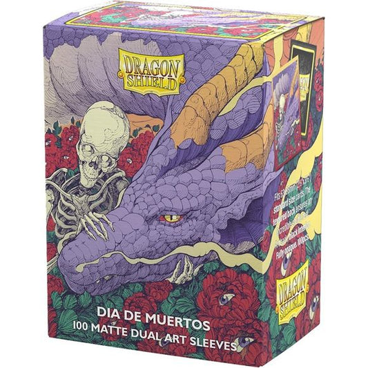 Remember those who have passed with fondness as you sleeve up your deck with the Día de Muertos Matte Dual Art Sleeves. The tender and otherworldly artwork was created by artist Diego Andrade, who drew inspiration from the deep roots of his Mexican heritage.

One sleeve, two colors. Matte Dual is a gorgeous twist on the fan-favorite Matte sleeves that pairs two different colors – one for the back & one for the interior. Perfect for players who value style and expression as much as durability.

Art Sleeves a