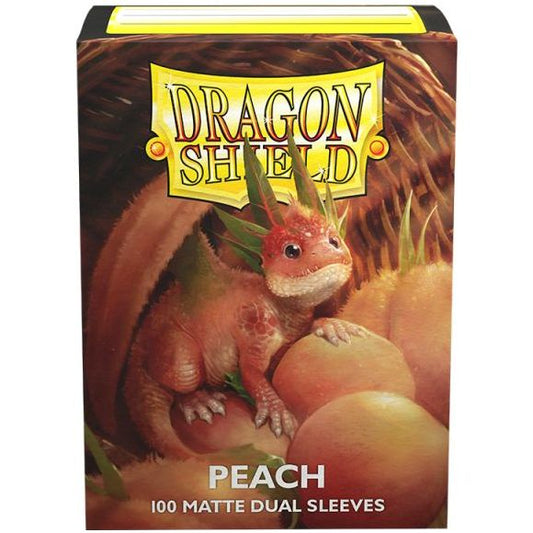 Dragon Shield Dual Matte Peach (100ct) Protective Sleeves | Galactic Toys & Collectibles