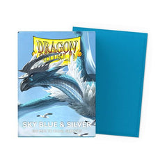 Dragon Shield Dual Matte Sky Blue & Silver (100ct) Protective TCG Sleeves