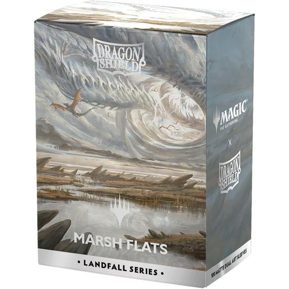 The fetch lands are among the most iconic Magic: The Gathering cards ever made.
Now, as part of the Landfall Series, you can get the jaw-dropping showcase version of Scalding Tarn - with dragons! - as Dragon Shield Matte Dual Art Sleeves.
The Landfall Series celebrates lands, the gorgeous vistas that serve as the very foundation of Magic: The Gathering. Without lands, no powerful spells would be cast and mighty creatures could not be summoned.
The Landfall Series lets you draw the power to protect your card