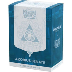 "The rules of logic and order have already made the choice for you." Uphold the law with your peers in the Azorius Senate. Show your guild allegiance with the Magic x Dragon Shield Azorius Senate Matte Dual Art Sleeves.The Guildpact series celebrates the ten iconic guilds of Ravnica. Each sleeve features their guild symbol in exquisite metallic print on a subtle background based on the Guildgate artwork. The back and interior of the sleeves use the guild's colors to perfectly match both the guild and your d
