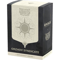"The Orzhov care not for repentance, only repayment". Sign the contract and join the Orzhov Syndicate. Show your guild allegiance with the Magic x Dragon Shield Orzhov Syndicate Matte Dual Art Sleeves.The Guildpact series celebrates the ten iconic guilds of Ravnica. Each sleeve features their guild symbol in exquisite metallic print on a subtle background based on the Guildgate artwork. The back and interior of the sleeves use the guild's colors to perfectly match both the guild and your deck.
Dragon Shield