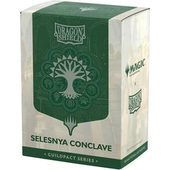 "There are no soloists in the chorus of Selesnya." Feel the unity as you become part of the Selesnya Conclave. Show your guild allegiance with the Magic x Dragon Shield Izzet League Matte Dual Art Sleeves. The Guildpact series celebrates the ten iconic guilds of Ravnica. Each sleeve features their guild symbol in exquisite metallic print on a subtle background based on the Guildgate artwork. The back and interior of the sleeves use the guild's colors to perfectly match both the guild and your deck.
Dragon S