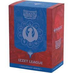"Enter those with the vision to create and the daring to release their creations." Break all limits alongside the visionary (definitely not mad!) mages of the Izzet League. Show your guild allegiance with the Magic x Dragon Shield Izzet League Matte Dual Art Sleeves.The Guildpact series celebrates the ten iconic guilds of Ravnica. Each sleeve features their guild symbol in exquisite metallic print on a subtle background based on the Guildgate artwork. The back and interior of the sleeves use the guild's col