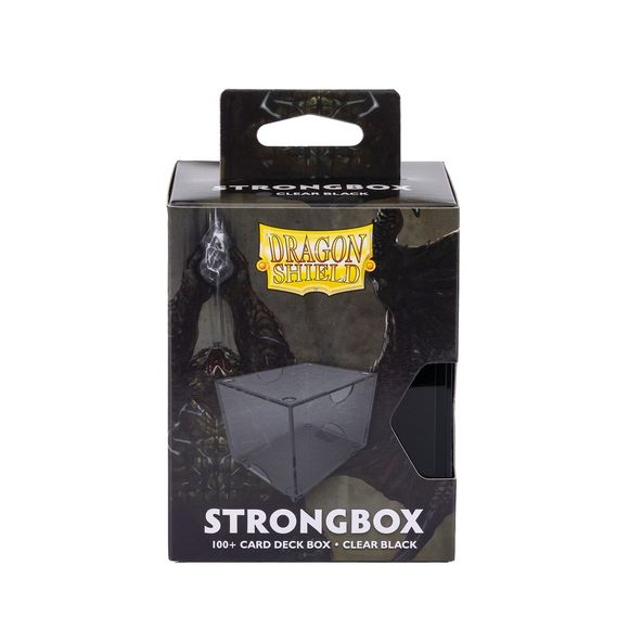 Functional, compact, and tough enough to withstand a dragon's fangs. Strongbox holds 100+ double-sleeved cards and provides powerful protection to your precious deck. Our dragons forged this no-nonsense deck box to suit TCG players' needs exactly. The vacuum seal uses a powerful magic known as "physics" to keep the box securely closed, yet easily accessible. The lid has room to show off your commander, leader or another notable card, so you can tell decks apart at a glance. Finally, storing multiple boxes i