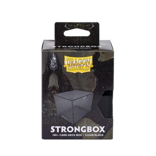 Functional, compact, and tough enough to withstand a dragon's fangs. Strongbox holds 100+ double-sleeved cards and provides powerful protection to your precious deck. Our dragons forged this no-nonsense deck box to suit TCG players' needs exactly. The vacuum seal uses a powerful magic known as "physics" to keep the box securely closed, yet easily accessible. The lid has room to show off your commander, leader or another notable card, so you can tell decks apart at a glance. Finally, storing multiple boxes i