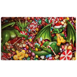 Embrace the season's cheer with the silky smooth playmat featuring the 2024 Dragon Shield Christmas dragons.
Enjoy the completely new, silky smooth surface texture. Together with the non-slip, rubber bottom and premium stitched-edge, this Dragon Shield playmat will stay in place and see you through countless adventures.
Dragon Shield's sturdy playmat tube provides convenient storage for transportation. Playmats lay flat straight away and measure 61x35 cm when laying flat.