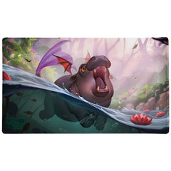 Romp along the riverbanks with The Snortle playmat. This hippo-dragon is ready to make a cute splash at your game table. The Snortle is part of the absolutely adorable Spirit Animals series. Enjoy the new, silky smooth surface texture. Together with the non-slip, rubber bottom and premium stitched-edge, your playmat will stay in place and see you through countless adventures. Our sturdy art tube provides convenient storage and transport, so you can take your playmat on all your quests. Playmats lie flat str