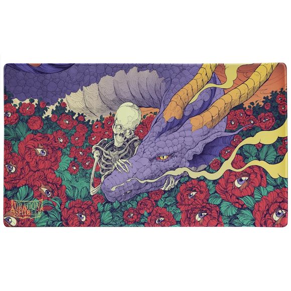 Enjoy the tender and otherworldly artwork of the Día de Muertos playmat. Created by artist Diego Andrade drawing inspiration from the deep roots of his Mexican heritage. Use this celebratory playmat as a way to invite your loved ones from the afterlife to play alongside you and face any challenge together.

Enjoy the new, silky smooth surface texture. Together with the non-slip rubber bottom and premium stitched-edge, your playmat will stay in place and see you through countless adventures.