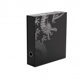The Sanctuary Slipcase Binder is a secure TCG collection storage option for your shelving system. The stylish, rigid framework houses a sturdy binder and is a great place-saver for your shelf. The heavy duty 50mm D-rings lock your Dragon Shield Pocket Pages into place. When shelved, Pocket Pages rest on the bottom of the slipcase, so the weight on the binder mechanisms is minimized.The sleek colors make Sanctuary a discreet and practical option your home storage options. The binder slipcase measures 78×318×