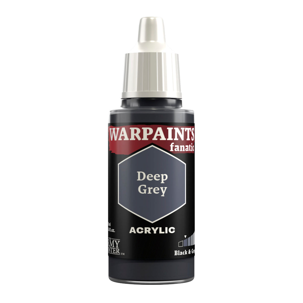 Warpaints Fanatic paints are an easy to use, high-quality acrylic paint with unsurpassed coverage and intense pigmentation. It is set in a premium resin base with proprietary stabilizers, making it possible to thin it down to extreme levels while retaining pigment dispersion.
Each paint is part of a Flexible Colour Triad System: a segment, or family, of paint colours that are made using the same root colour. Inside each Flexible Colour Triad are six colours that range from dark to light with a consistent hu