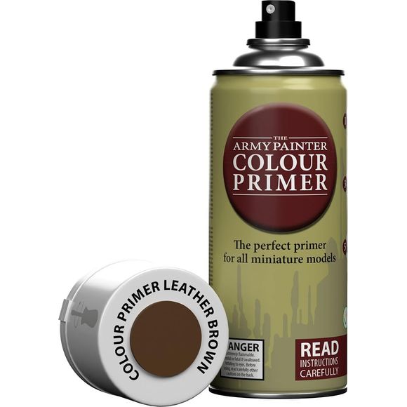 Army Painter Colour Primer: Leather Brown 400ml | Galactic Toys & Collectibles