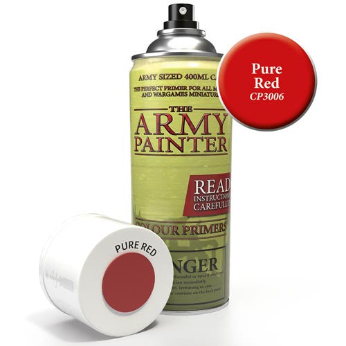Army Painter Colour Primer: Pure Red 400ml | Galactic Toys & Collectibles