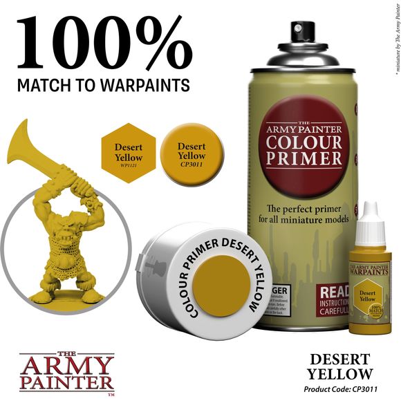 Army Painter Color Primer Desert Yellow Spray Can | Galactic Toys & Collectibles